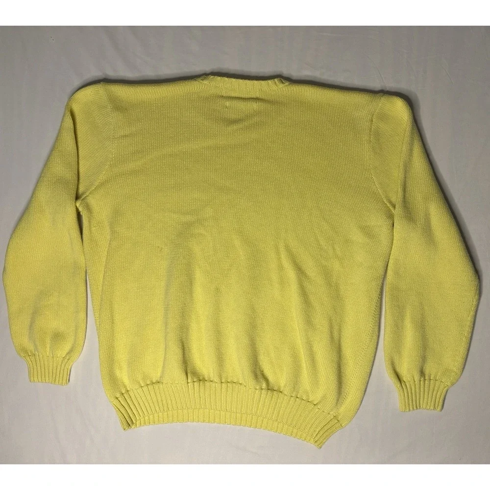 Vintage Polo Ralph Lauren Knit Sweater Men's XXL Yellow Embroidered Pony Large